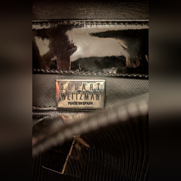 Vintage Stuart Weitzman Ribbed Black Bag - Picture 6 of 9
